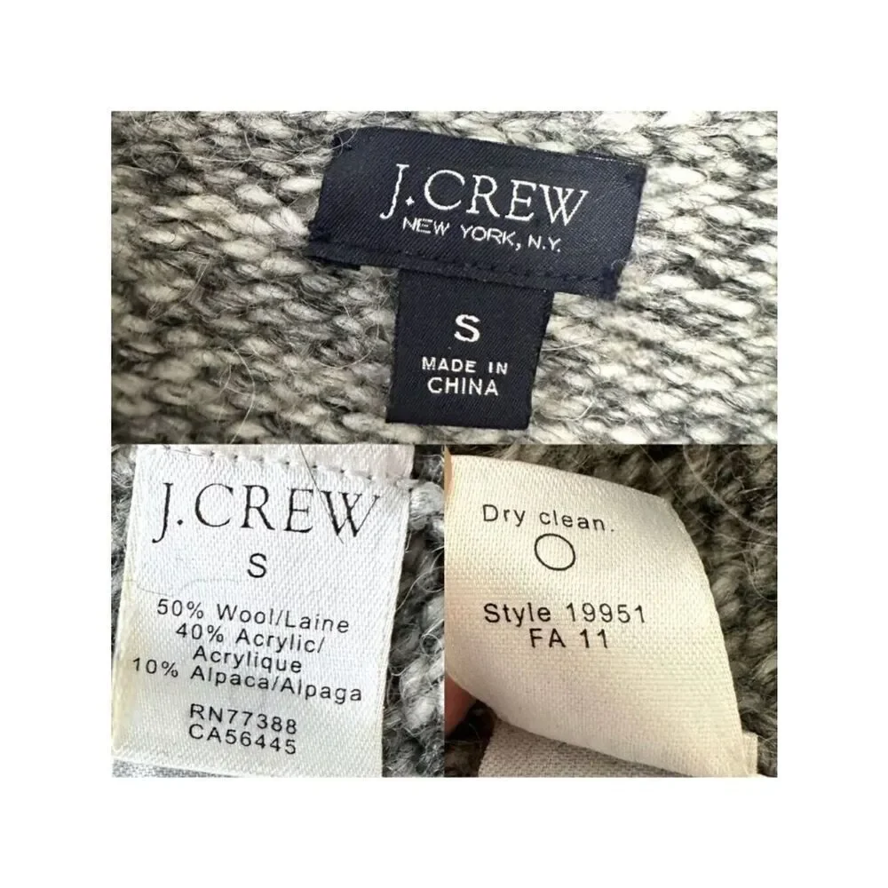 J. Crew | Donegal Wool Alpaca Shawl Cardigan Button Down Grandpa Sweater Size S